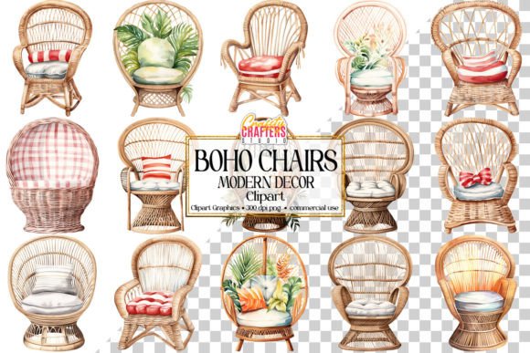 Download Boho Chic Chair Decor PNG Clipart Set - Premium Resources