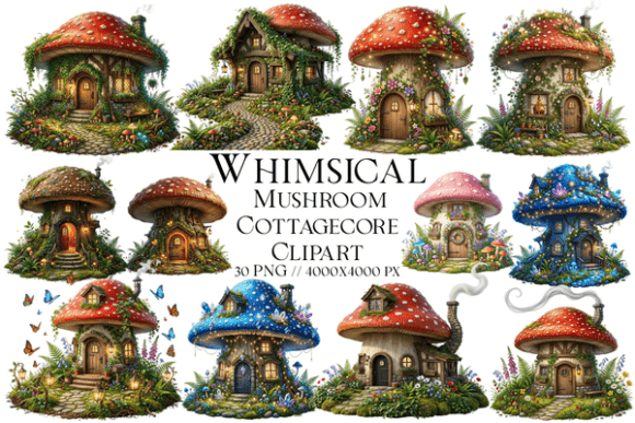 Download Whimsical Mushroom Cottagecore Clipart - Premium Bundle