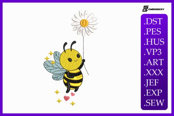 Download Cute Bee with Flower - Premium Bundle