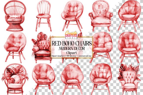 Download Red Boho Chic Chair Decor PNG Clipart - Premium Resources