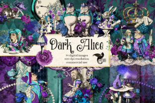 Download Dark Alice Digital Scrapbook Kit - Digital scrapbook Collection