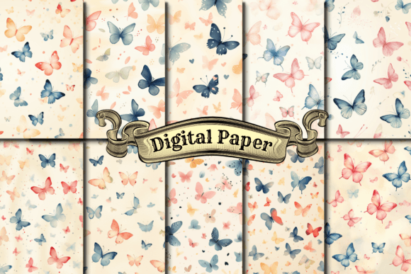 Download Butterflie Scrapbook Paper Digital Paper - Digital paper Collection