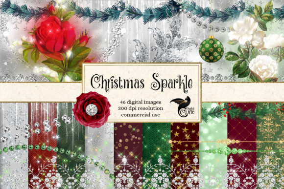 Download Christmas Sparkle Digital Scrapbook Kit - Digital scrapbook Collection